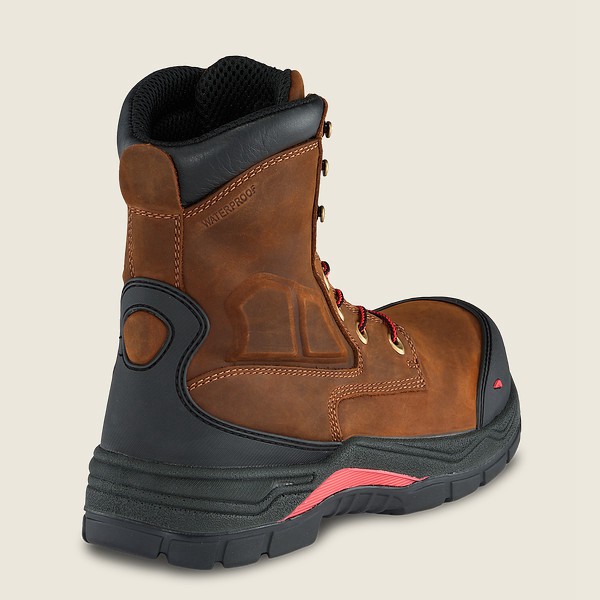 Red Wing Safety Bot Erkek - King Toe® Adc - 8-Inch Waterproof Toe - Kahverengi/Siyah - 51VDZMQJS